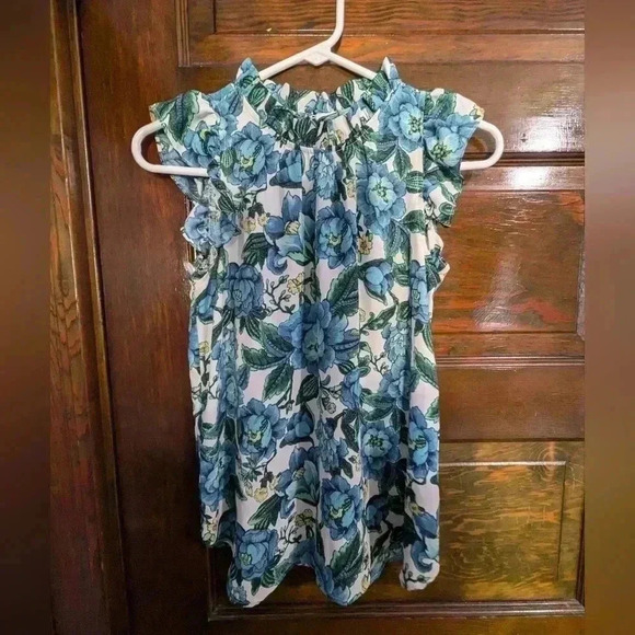 Loft Floral Ruffle Shell Sz: XS - Picture 2 of 6